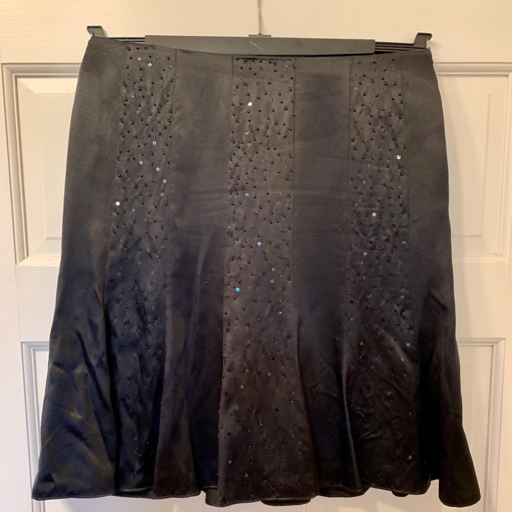 Laundry by Shelli Segal Black Sequin Skirt